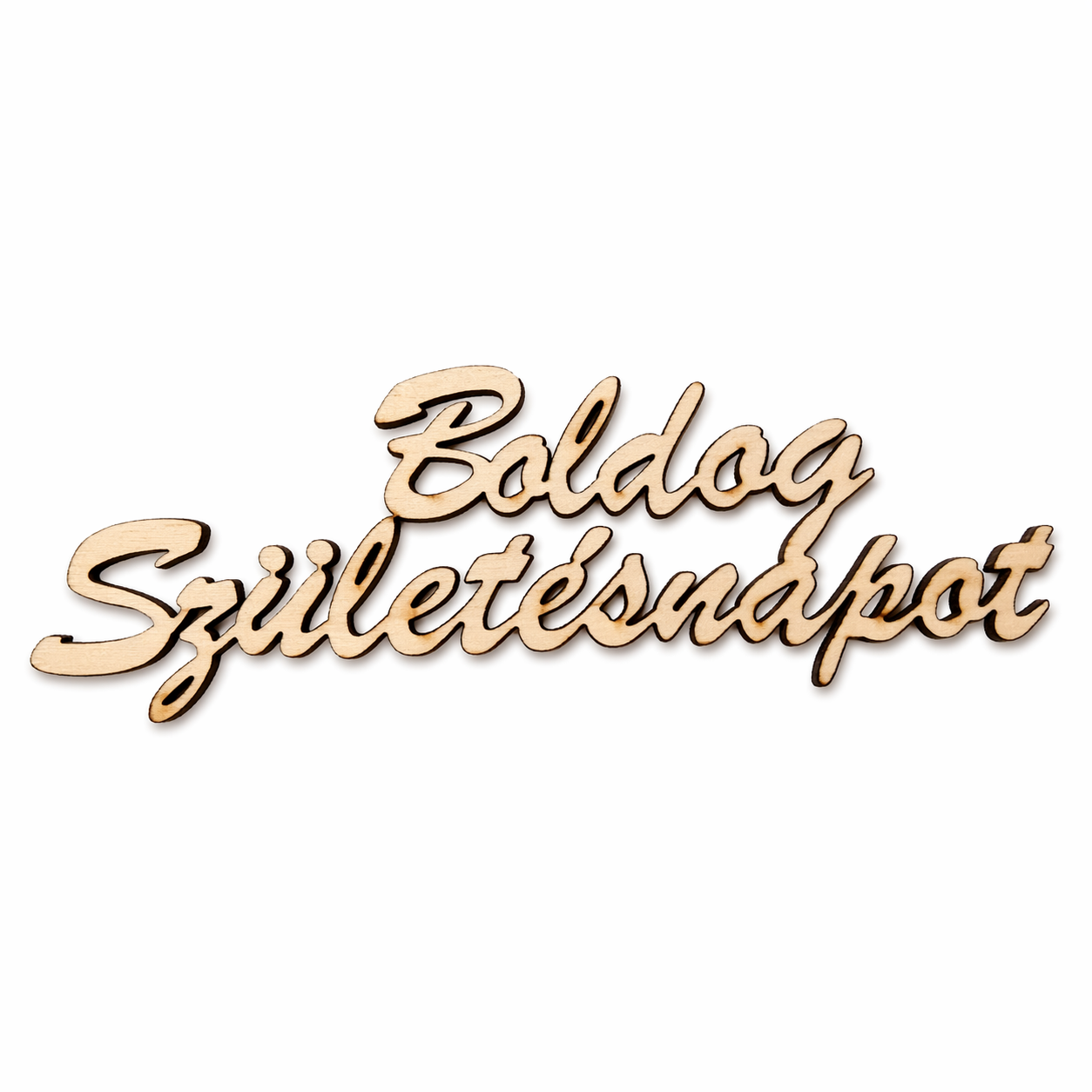 Drevený nápis „Boldog Születésnapot“ – 14×5 cm | na dotvorenie