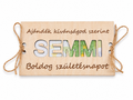 Drevený darček na peniaze – SEMMI | personalizovaný text | 17 x 9,5 cm