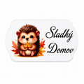 Drevená tabuľka „Sladký domov“ – Ježko