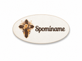 Spomíname – drevená tabuľka na veniec