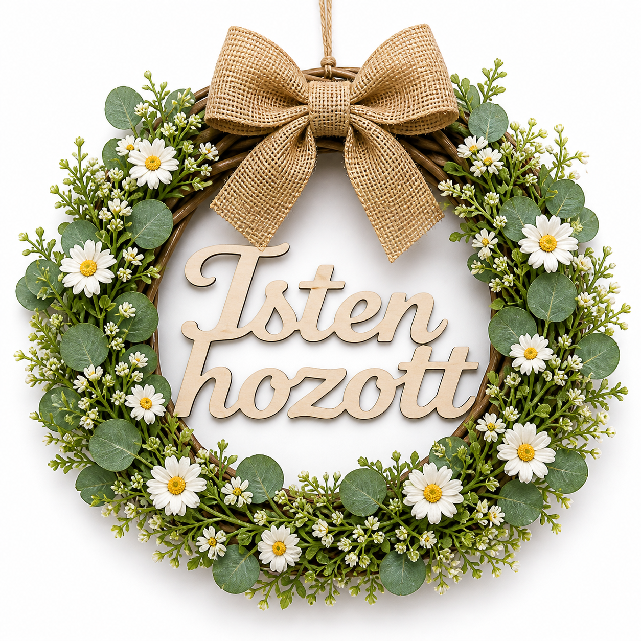 Drevený nápis Isten hozott | 10x6,5 cm