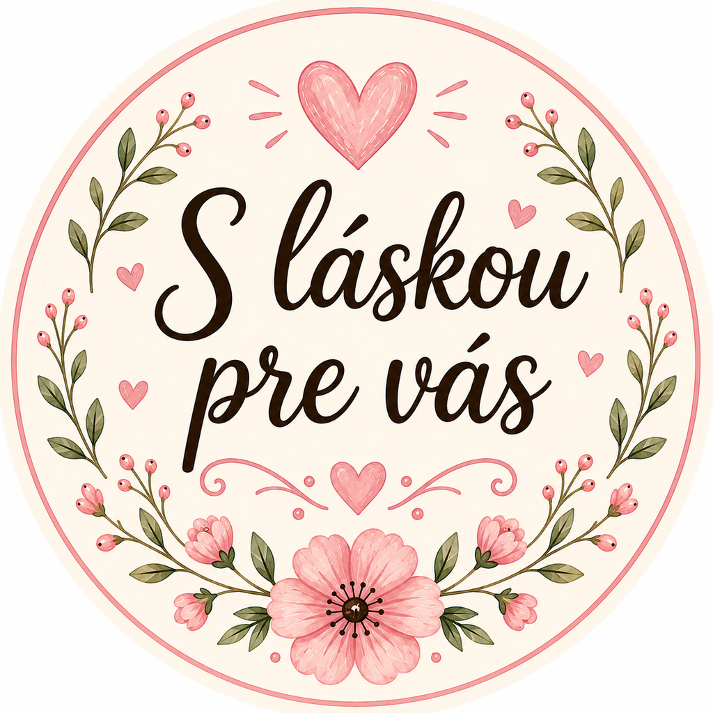 S láskou pre vás nálepky 3 cm