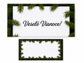 Vianočná obálka na darovanie peňazí s kartičkou – Veselé Vianoce | 18,5 × 9 cm