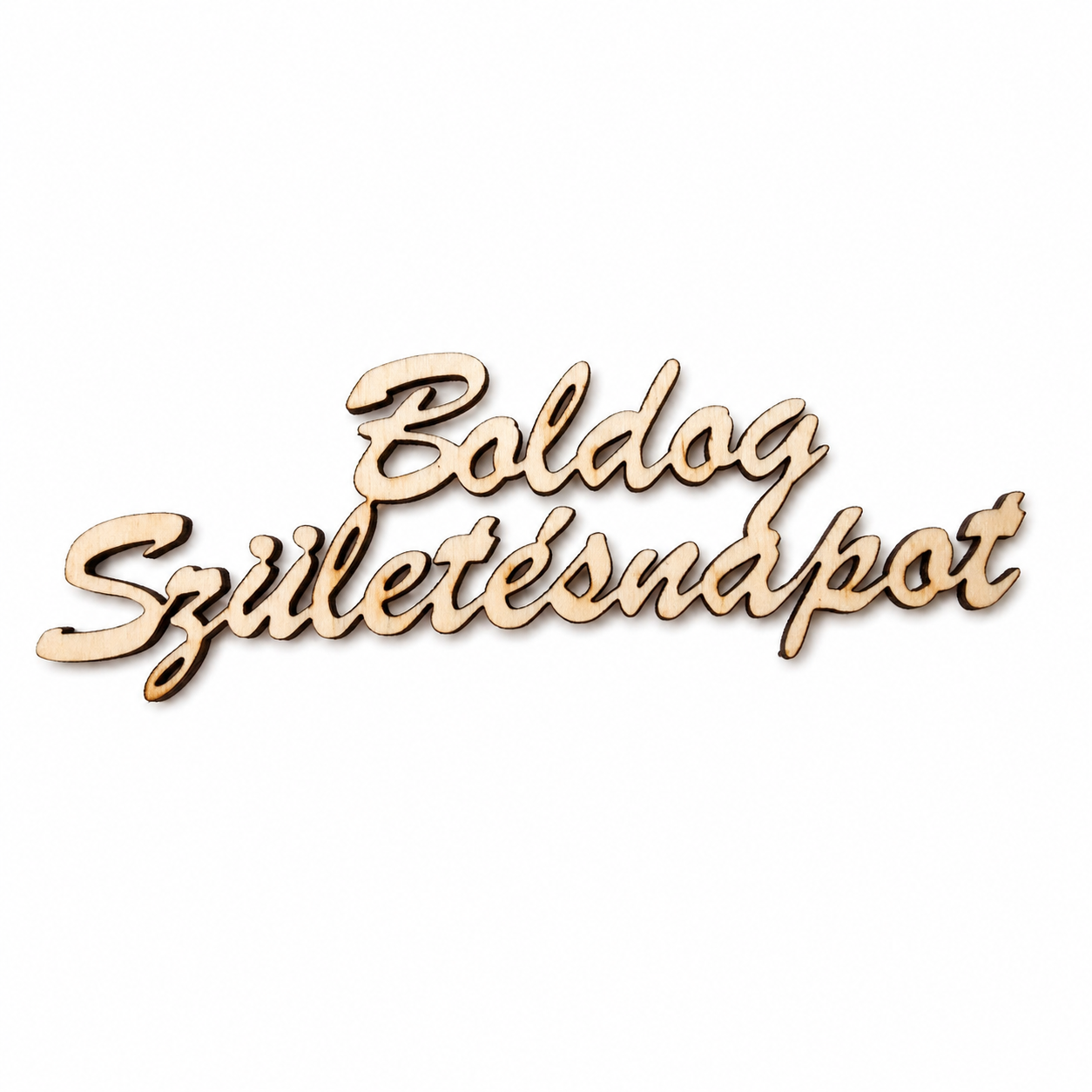 Drevený nápis „Boldog Születésnapot“ – 10×3 cm | na dotvorenie