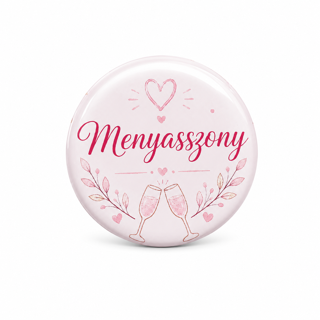 Odznak Menyasszony 58 mm – maďarský nápis | Rozlúčka so slobodou