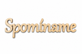 Spomíname – drevený nápis na veniec | 14 × 4 cm