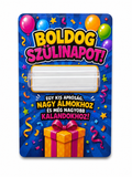 Darčeková kartička na peniaze „Boldog Szülinapot!” – 10 × 15 cm