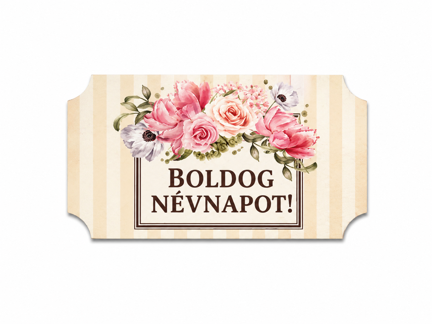 Dekoračná tabuľka Boldog Névnapot! | Sublimačná tlač na HDF 8 × 4 cm