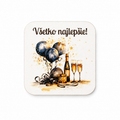 Drevená tabuľka „Všetko najlepšie!“ – 6×7 cm | na dotvorenie