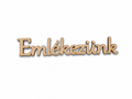 Emlékezünk – drevený nápis na veniec | 14 × 3 cm