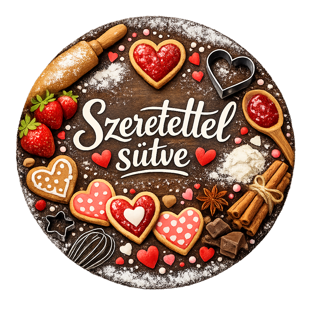 Szeretettel sütve nálepky 3 cm