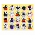 Halloween papierové nálepky – dekoratívne samolepky 2,5 cm