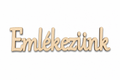 Emlékezünk – drevený nápis na veniec | 14 × 4 cm