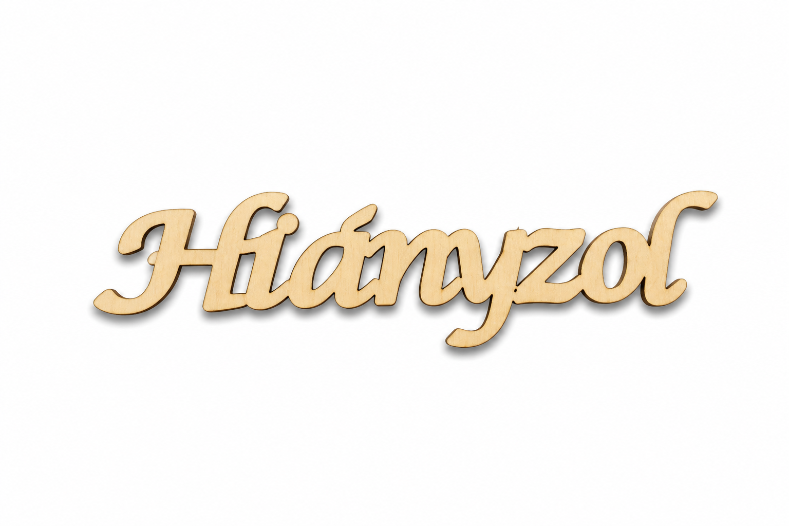 Hiányzol – drevený nápis na veniec | 10 × 2,5 cm