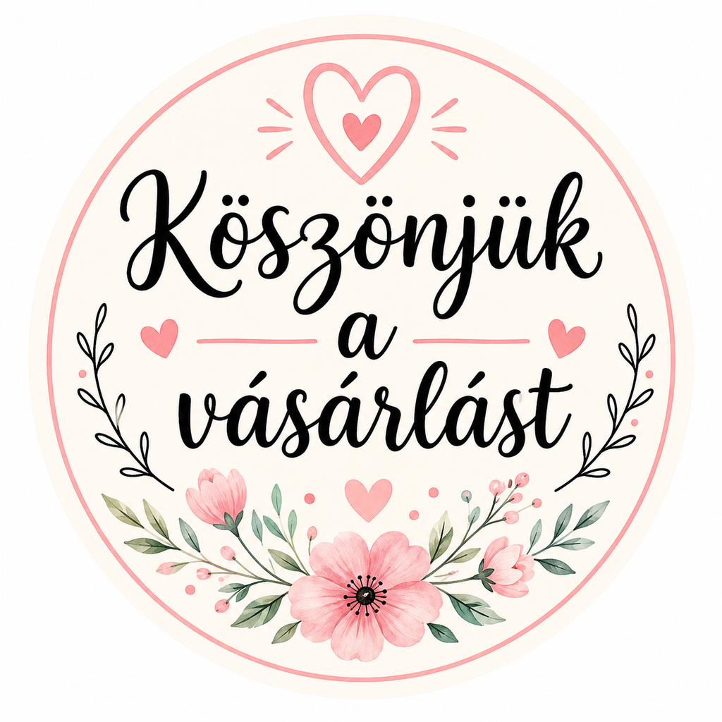 Köszönjük a vásárlást nálepky 3 cm