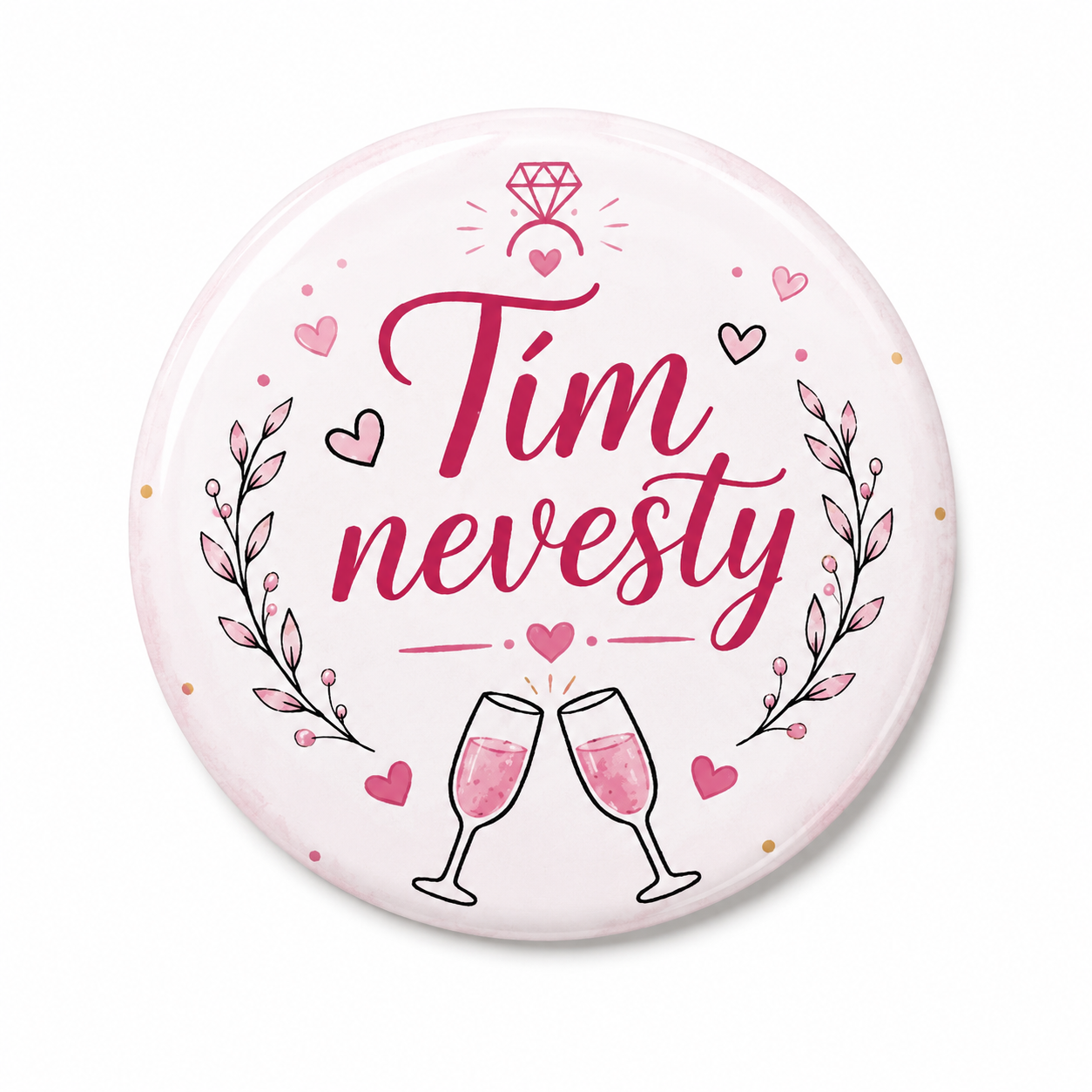 Odznak Tím nevesty 58 mm | Rozlúčka so slobodou