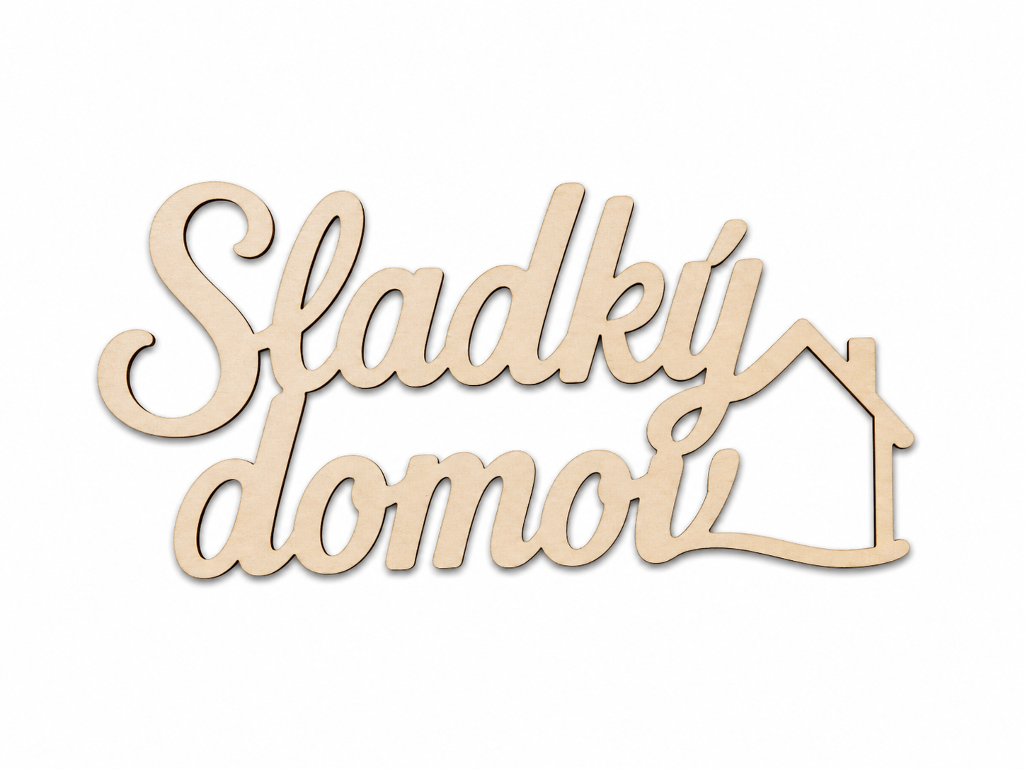 Drevený nápis Sladký domov | 15x8 cm