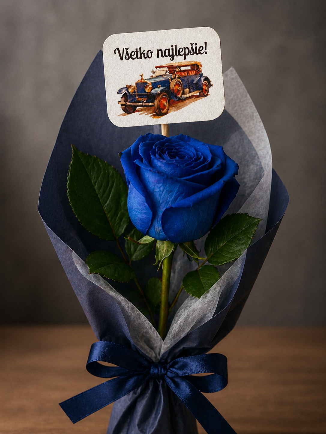 Drevená tabuľka „Všetko najlepšie!“ – 7×6 cm | na dotvorenie