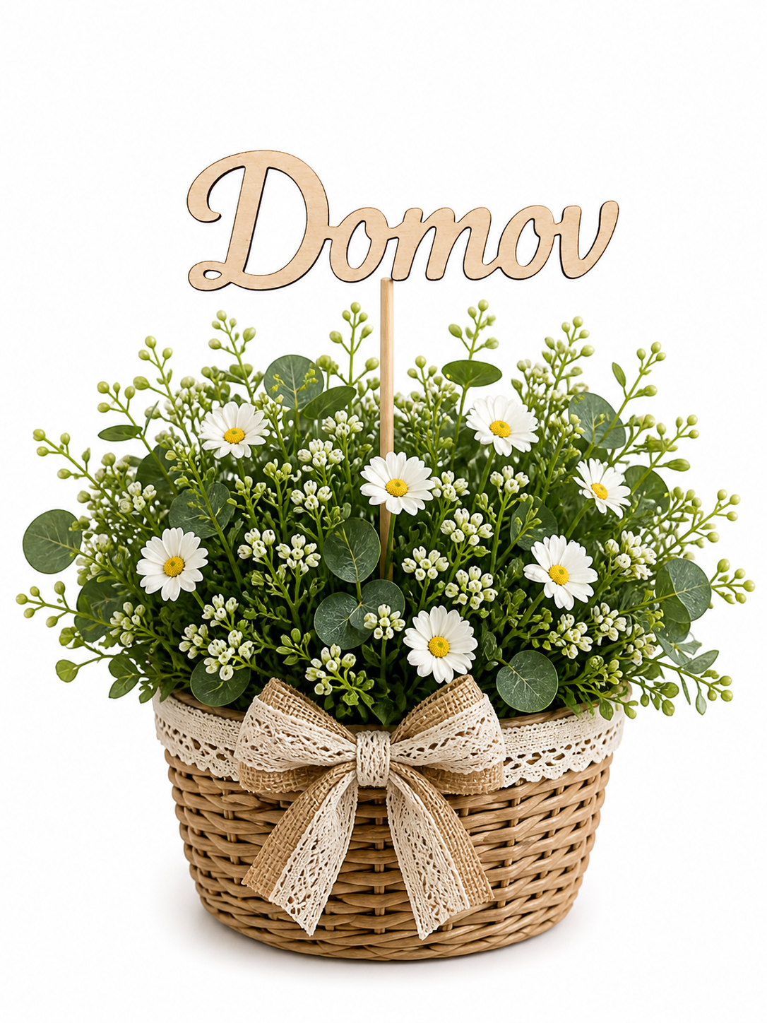 Drevený nápis Domov | 15x5 cm