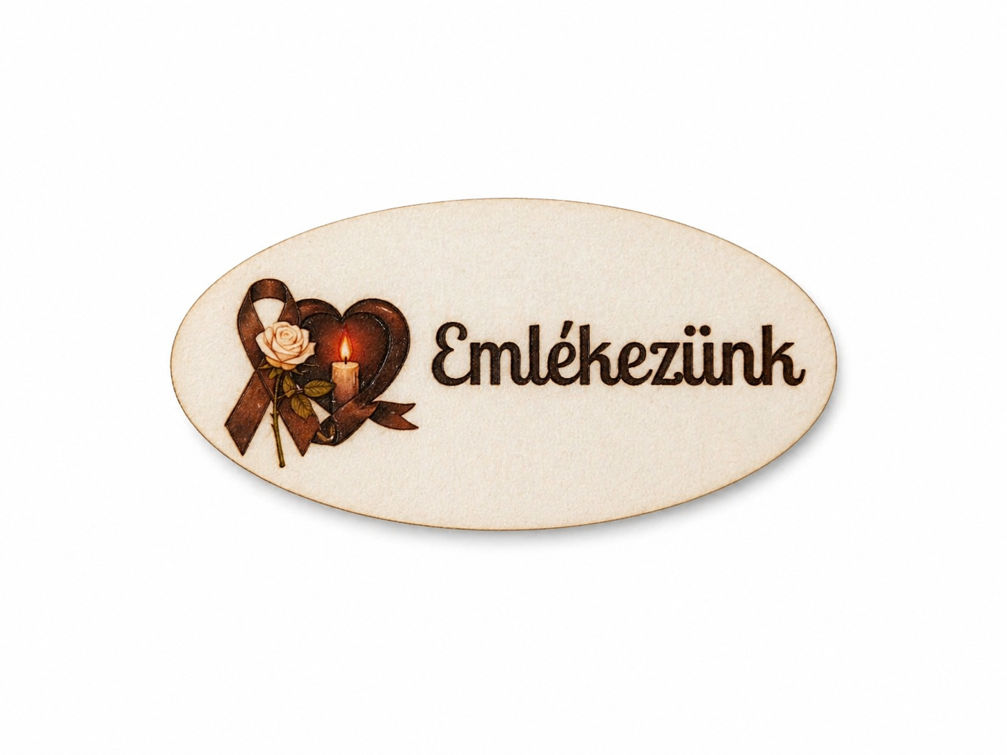 Emlékezünk – drevená tabuľka na veniec