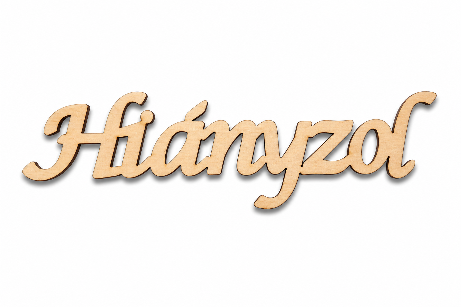 Hiányzol – drevený nápis na veniec | 14 × 4,5 cm